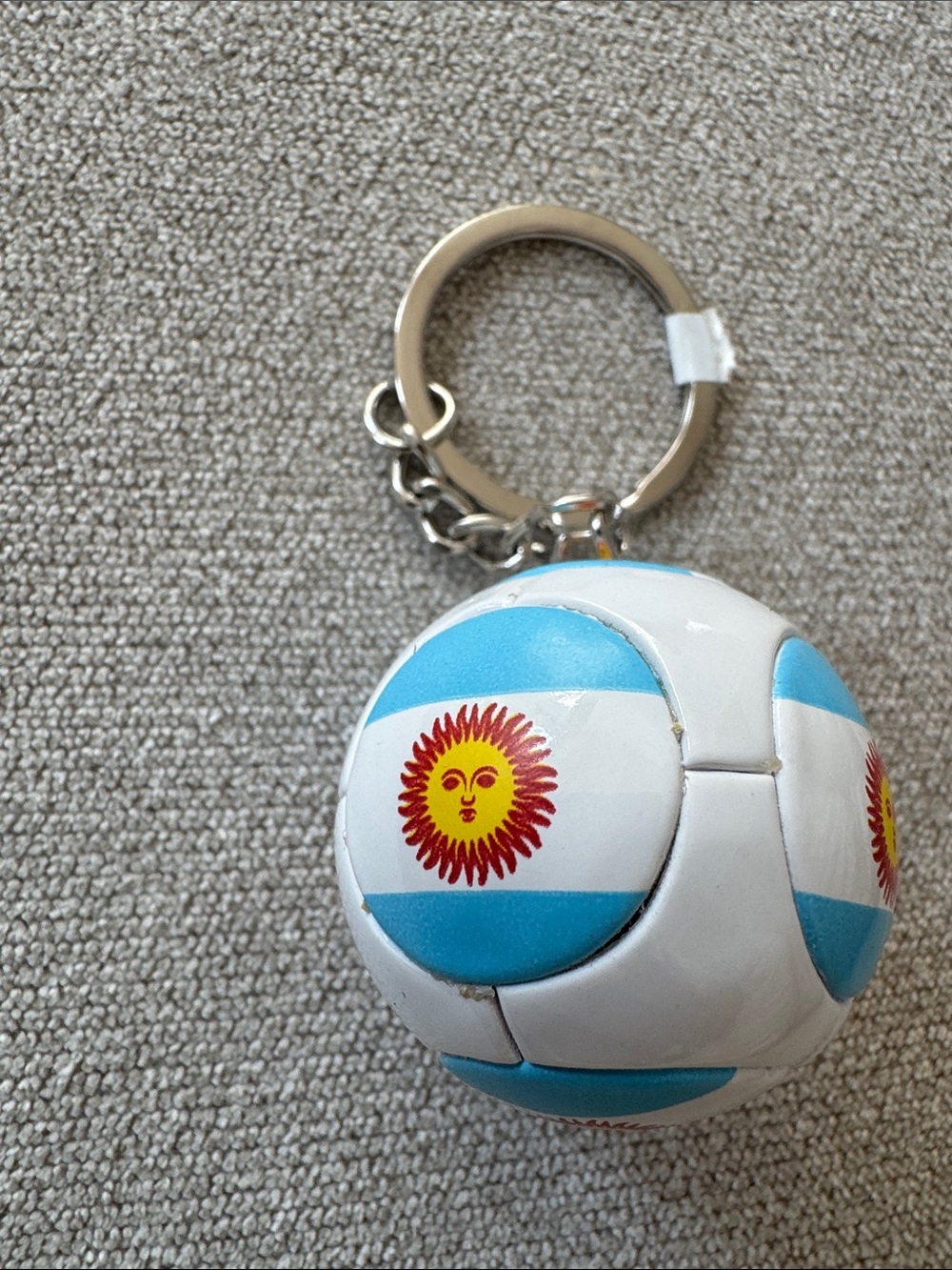Argentina World Cup Futbol Soccer Keychain Bag Charm NWOT